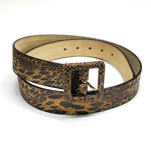 Anne Klein Reptile Genuine Leather Belt with Shinny Spots L NWOT